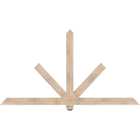 Ekena Millwork Kennewick Smooth Timber Gable Bracket, Douglas Fir, 72"W x 39"H x 3 1/2"D x 3 1/2"F, 13/12 Pitch GBW072X39X0404KEN00SDF